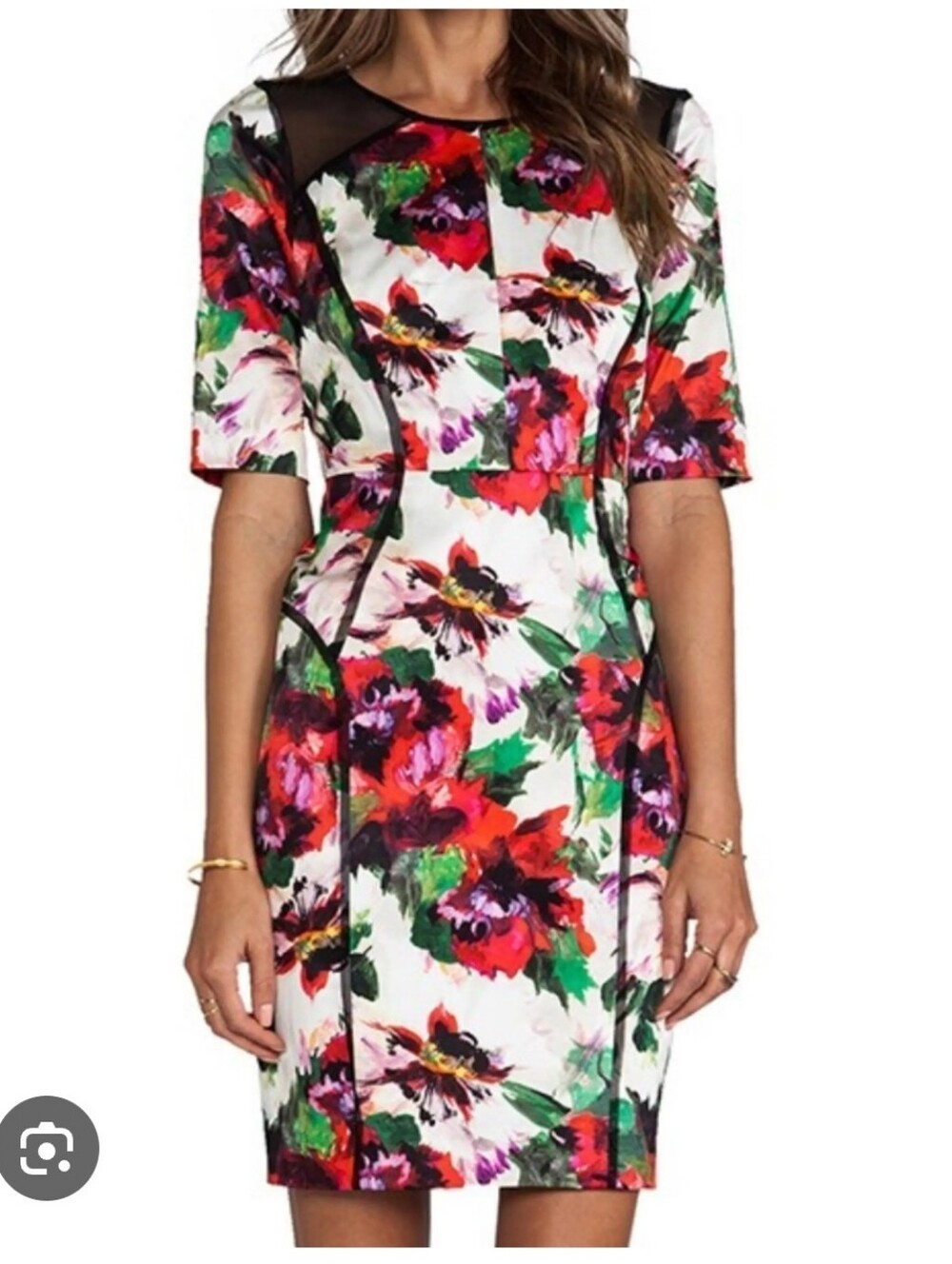 Milly floral sheath dress Sz 2